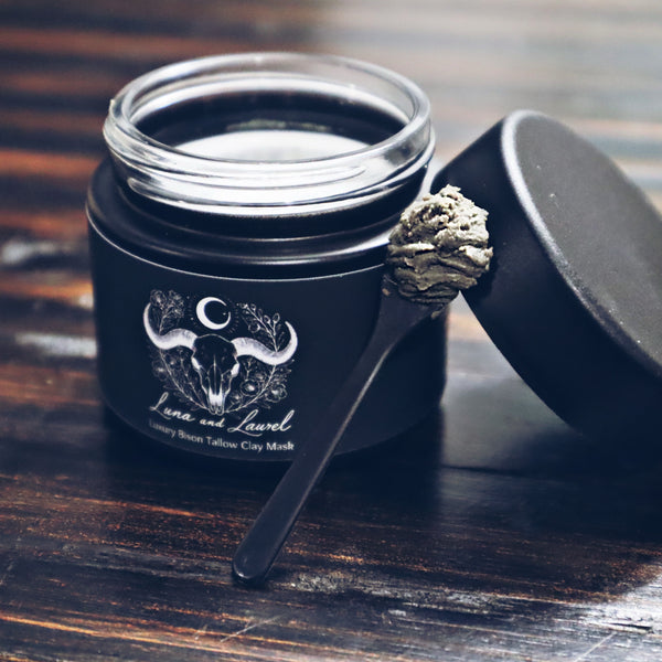 Luna and Laurel luxury bison tallow clay mask 2oz jar