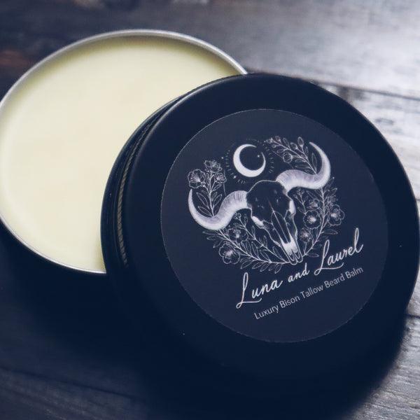 Luna and Laurel luxury bison tallow beard balm 2oz